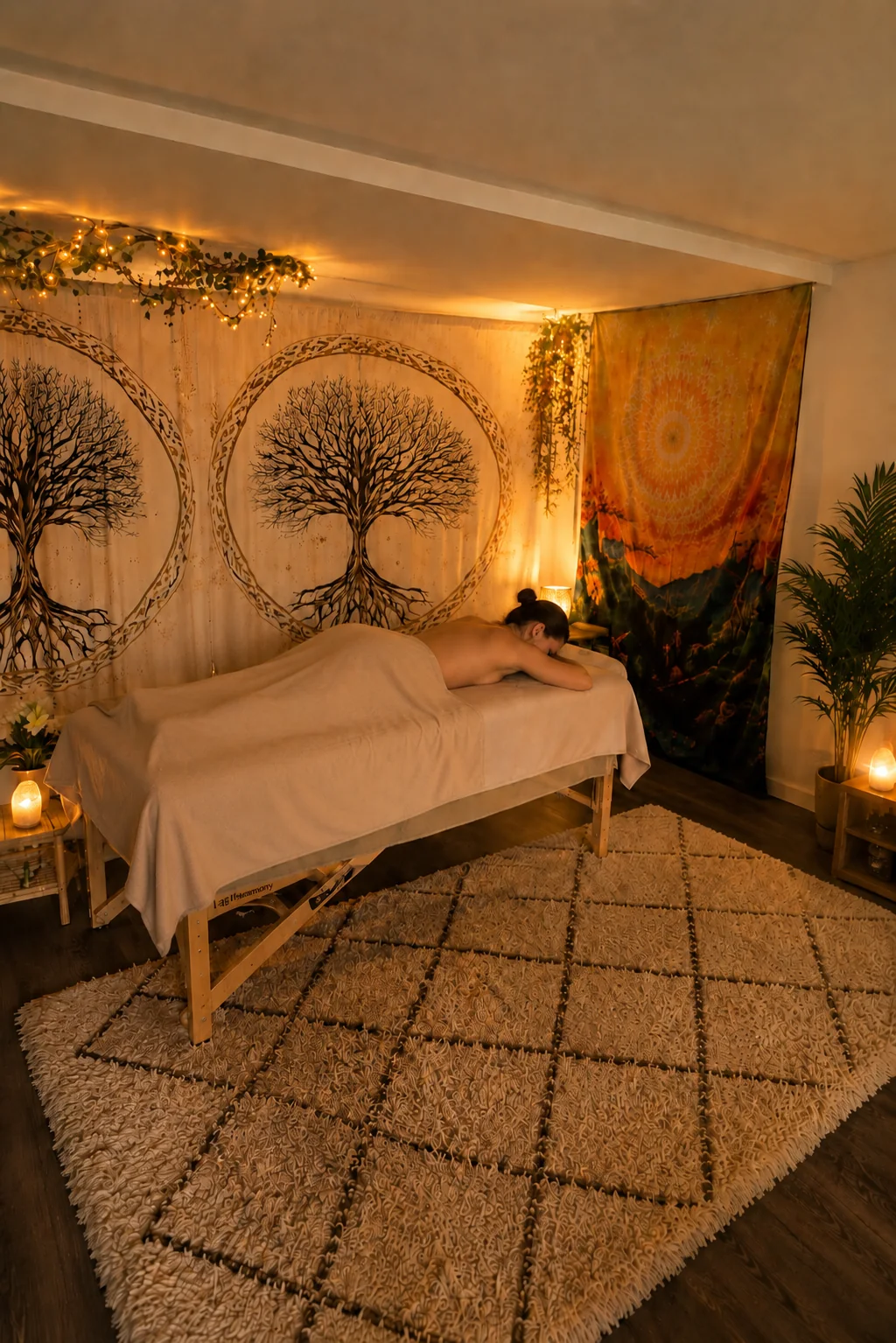 Massage bien-être dans un espace chaleureux